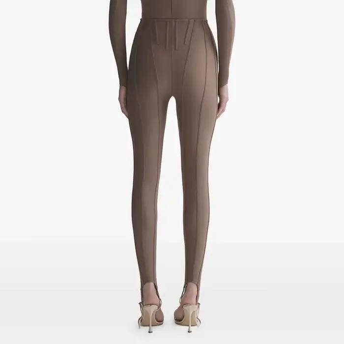 TWOTWINSTYLE pevný skladaný elegantný nohavice pre ženy s vysokým pásom