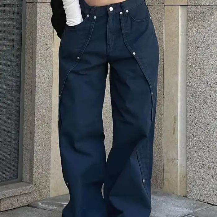 Džínsy pre ženy Y2K, ležérne oblečenie