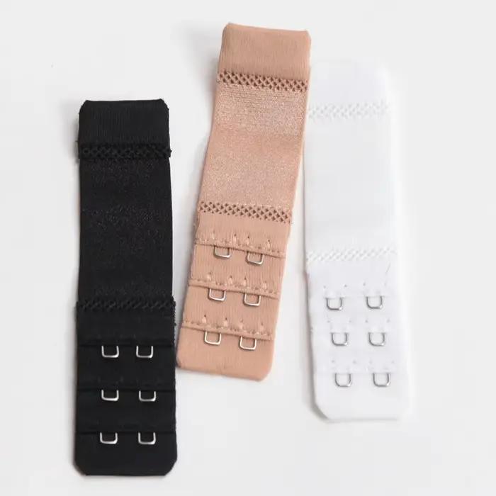 Lot de 3 rallonges de soutien-gorge à 2 crochets et 3 rangées, confortables et élastiques, avec boucles arrière ajustables pour femmes