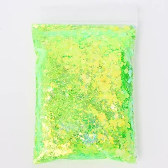 50 g/vrecko holografické zmiešané hexagónové tvary veľké nechty trblietky trblietavé vločky plátky manikúra
