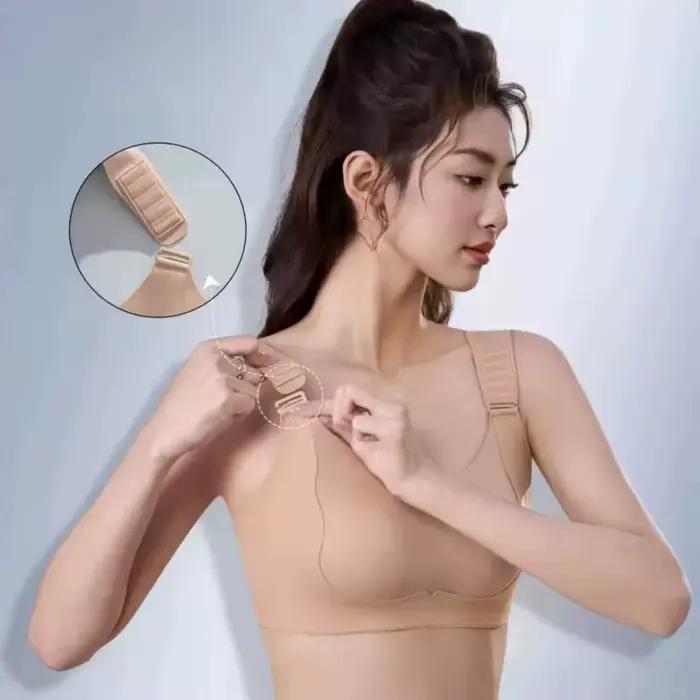 Soutien-gorge minimisateur à bonnets fins pour poitrine généreuse, bretelles réglables, contrôle des poitrines latérales, effet liftant, anti-affaissement, confort, lingerie grande taille