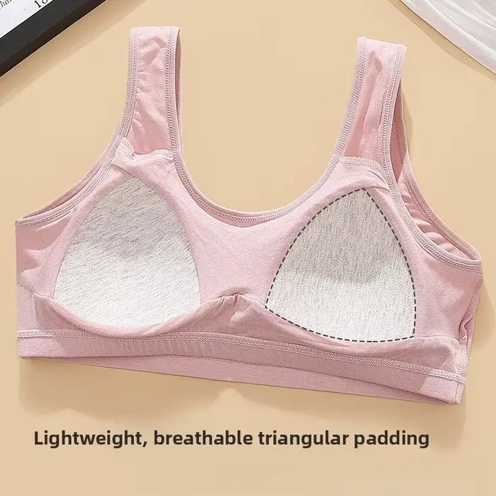 Soutien-gorge en coton à bonnets fixes pour femmes grandes tailles, respirant, confortable, avec maintien doux, en fibre de bambou, à bonnets couvrants