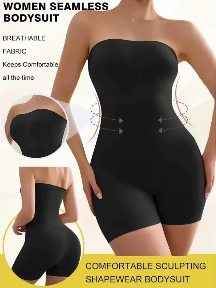 Body sculptant sans bretelles pour femme, style colombien, effet ventre plat et rehaussement des fesses, sans couture, pour tenues polyvalentes