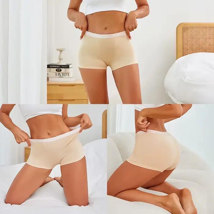 FINETOO sous-vêtements pour femmes pantalons à quatre coins culottes confortables antibactériennes entrejambe culotte respirante sport courte culotte Sexy