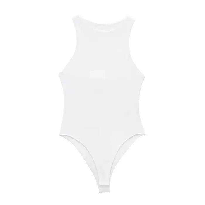 MUJER Biele body pre ženy čierne Sexy