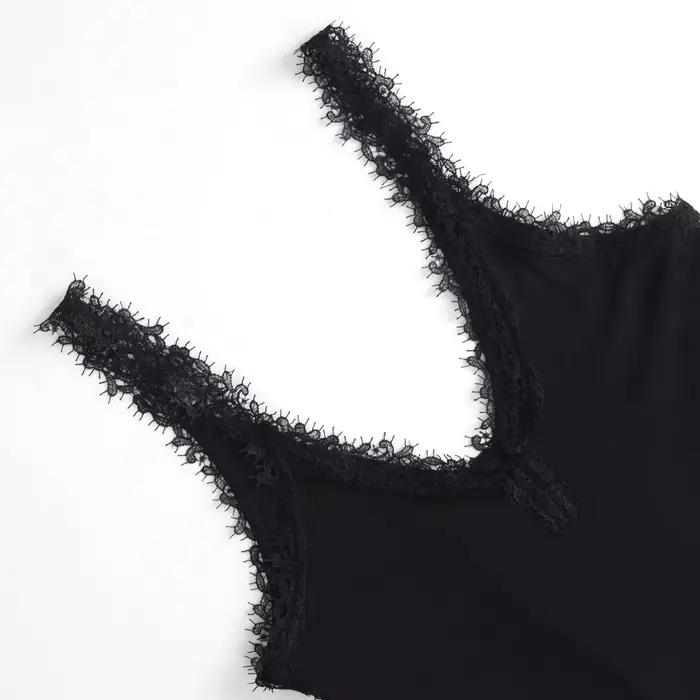 Dámske čipkované body, čierne
