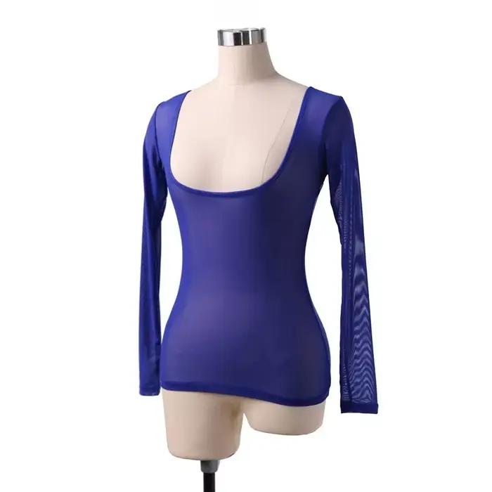 Body d'entraînement de danse du ventre pour femmes, Sexy, buste ouvert, maille transparente, justaucorps, sous-vêtements de danse pour dames