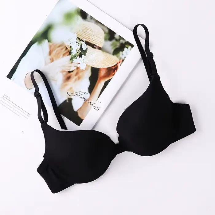 2025 nový módny jednofarebný push-up podprsenka A-B košíček predný gombík ženy Sexy Jednoduchá Lingerie spodná bielizeň