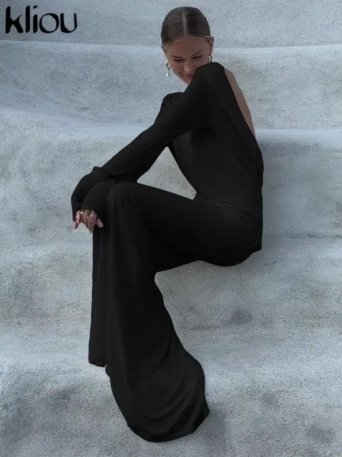 Kliou - Elegantné večerné šaty s rukávmi pre ženy