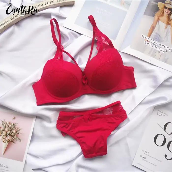 Lingerie soutien-gorge sous-vêtements pour femmes Section Sexy respirant femme grande taille dentelle Push Up Bralette soutien-gorge et culotte ensemble