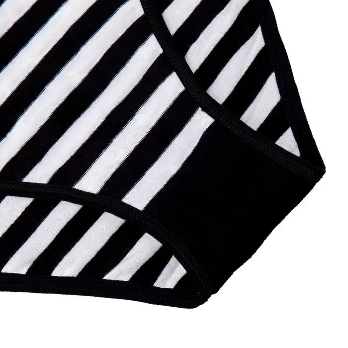 Culottes en coton pour femme Sexy sous-vêtements en dentelle slips ensemble Lingerie filles dames Bikini caleçons rayé imprimé culotte 5 pièces/lot