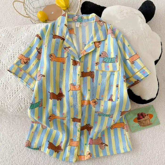 Kawaii pyžamo s hviezdnymi pruhmi pre ženy