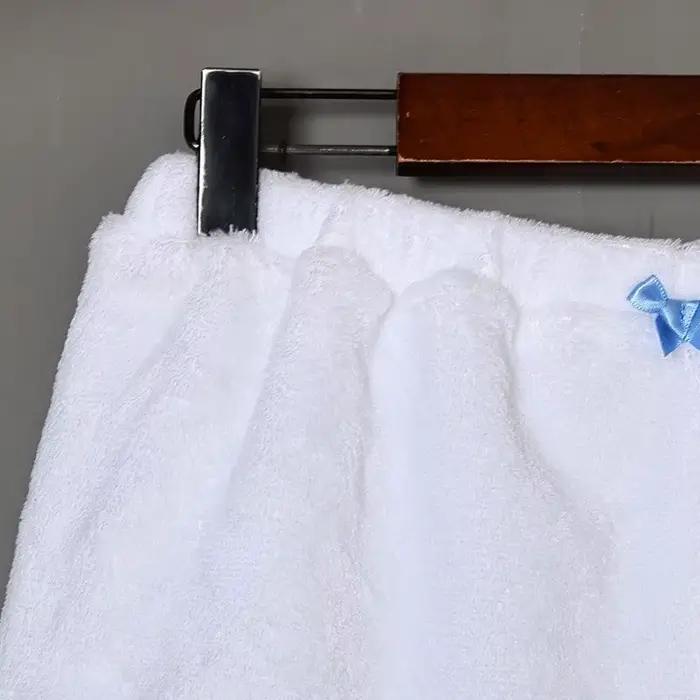 Culottes épaisses et chaudes en flanelle blanche, taille élastique, toucher doux, avec nœud, légères, sexy, pour la danse et les fêtes