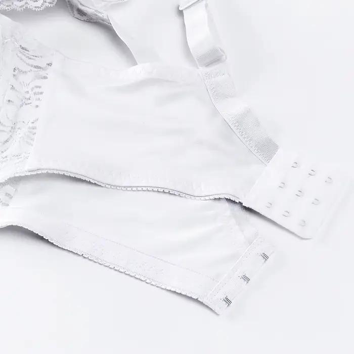 Soutien-gorge élégant en élasthanne et polyamide avec dentelle fleuri pour femmes grandes tailles occasions spéciales