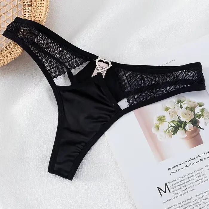 String européen taille basse sans couture pour femme, sous-vêtement confortable, culotte sexy en dentelle, lingerie féminine