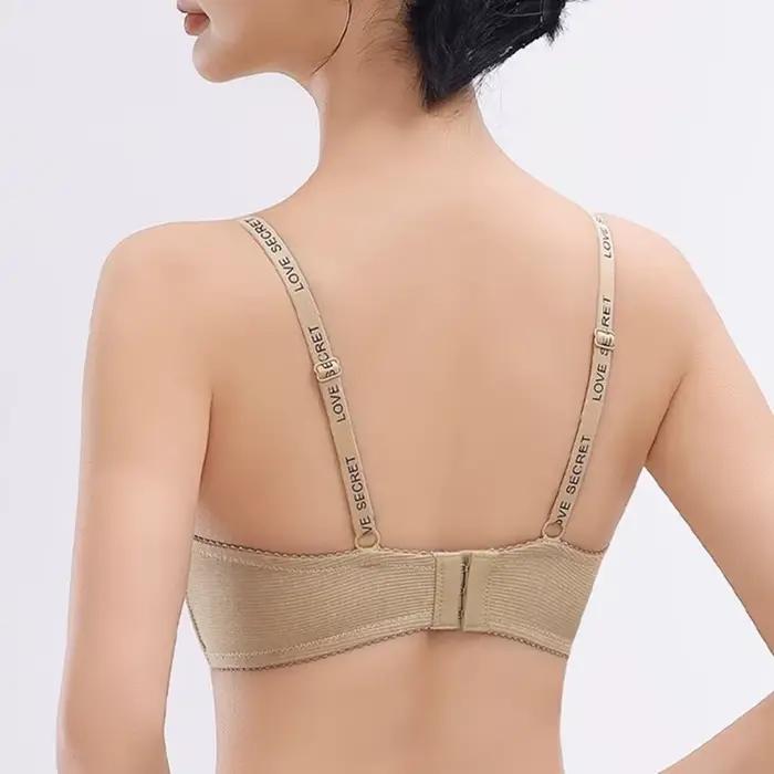 Sous-vêtements confortables pour femmes avec petits seins froncés sans anneaux en acier, seins et bretelles pour soutien-gorge pour femmes