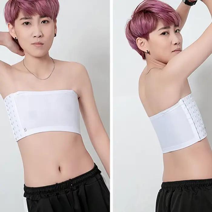 Femmes poitrine liant lesbienne Trans haut court plat poitrine liant soutien-gorge Les Corset extensible corps façonnage boucle Tomboy soutien-gorge réservoirs