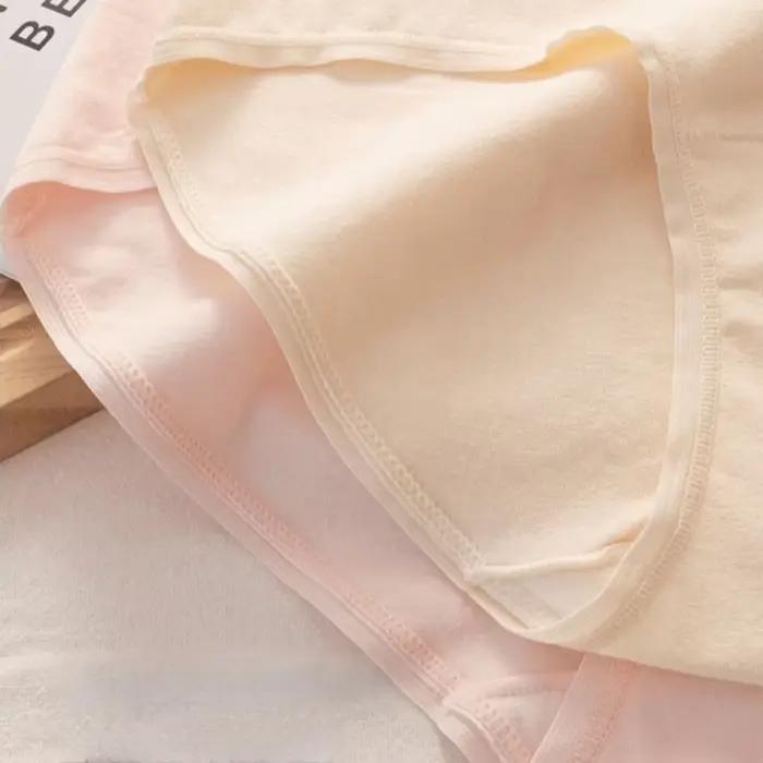 Culottes en coton taille moyenne avec nœud, motif lettre, confortables, pour femmes, style simple et fleuri, cadeaux
