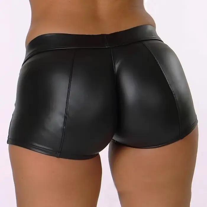 Sexi PU kožené šortky pre ženy