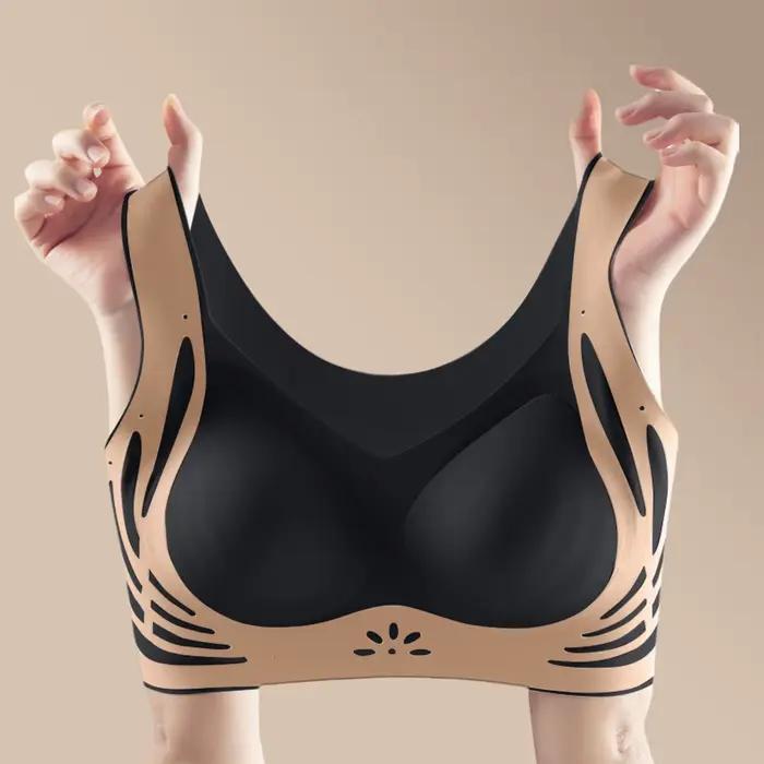 Push-up podprsenka pre ženy s kontrastnými farebnými švami