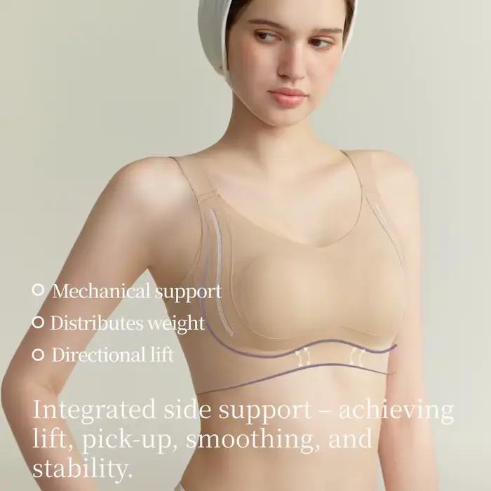 SUJIIN Soutien-gorge minimisateur grande taille pour femme, sans armatures, push-up, anti-affaissement, sans coutures, pour poitrines généreuses, été XM092