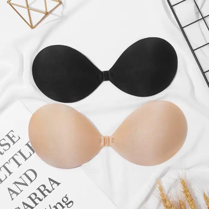 Soutien-gorge invisible push-up sexy pour femme, auto-adhésif en silicone, sans couture, fermeture avant, sans bretelles, sans dos